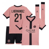 Camiseta Paris Saint-Germain Lucas Hernandez #21 Tercera Equipación Replica 2024-25 para niños mangas cortas (+ Pantalones cortos)